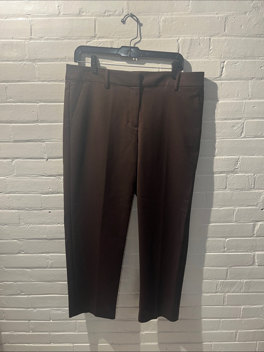 LOFT Women's Dark Brown Cropped Dress Pants